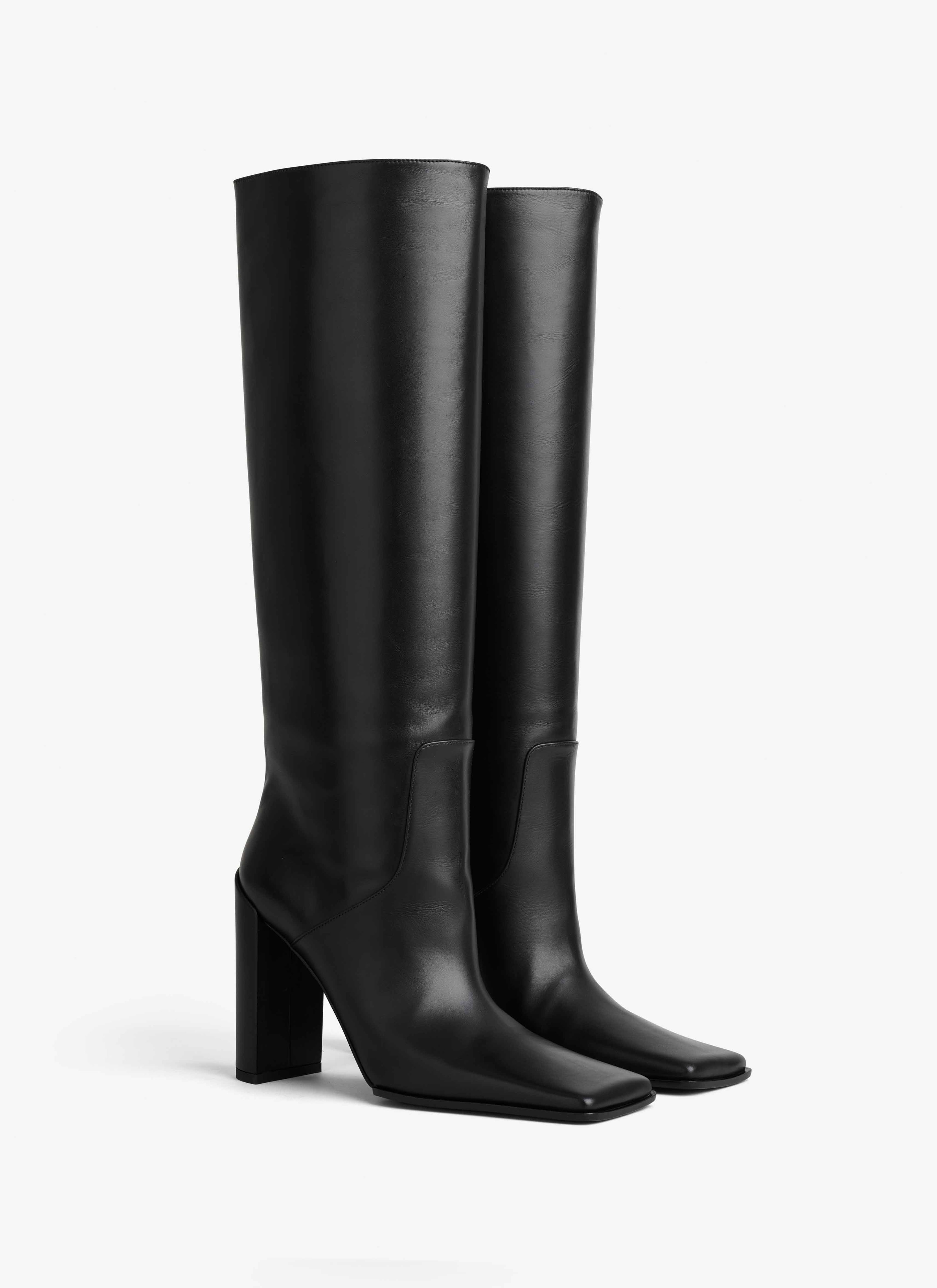 SQUARE KNEE BOOTS IN CALFSKIN - 3