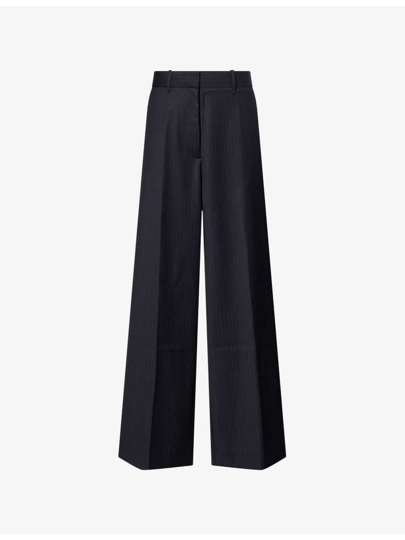 Orban Wide-Leg Wool-Blend Trousers 1