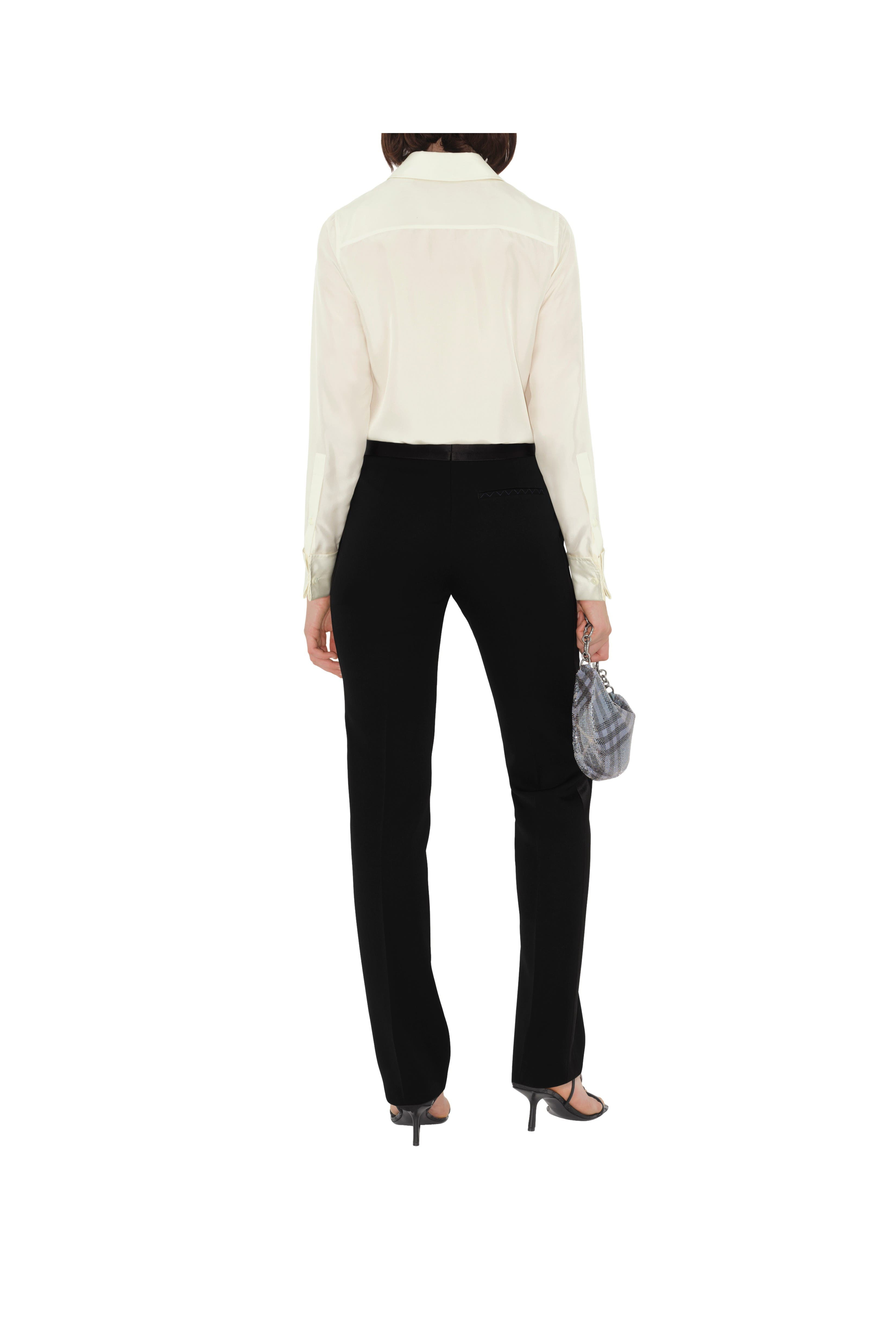 burberry Wool Tuxedo Trousers in Black at Nordstrom - 4