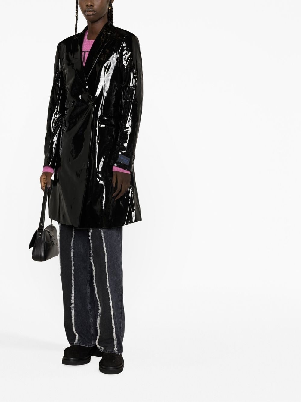 double-breasted cotton coat - 3