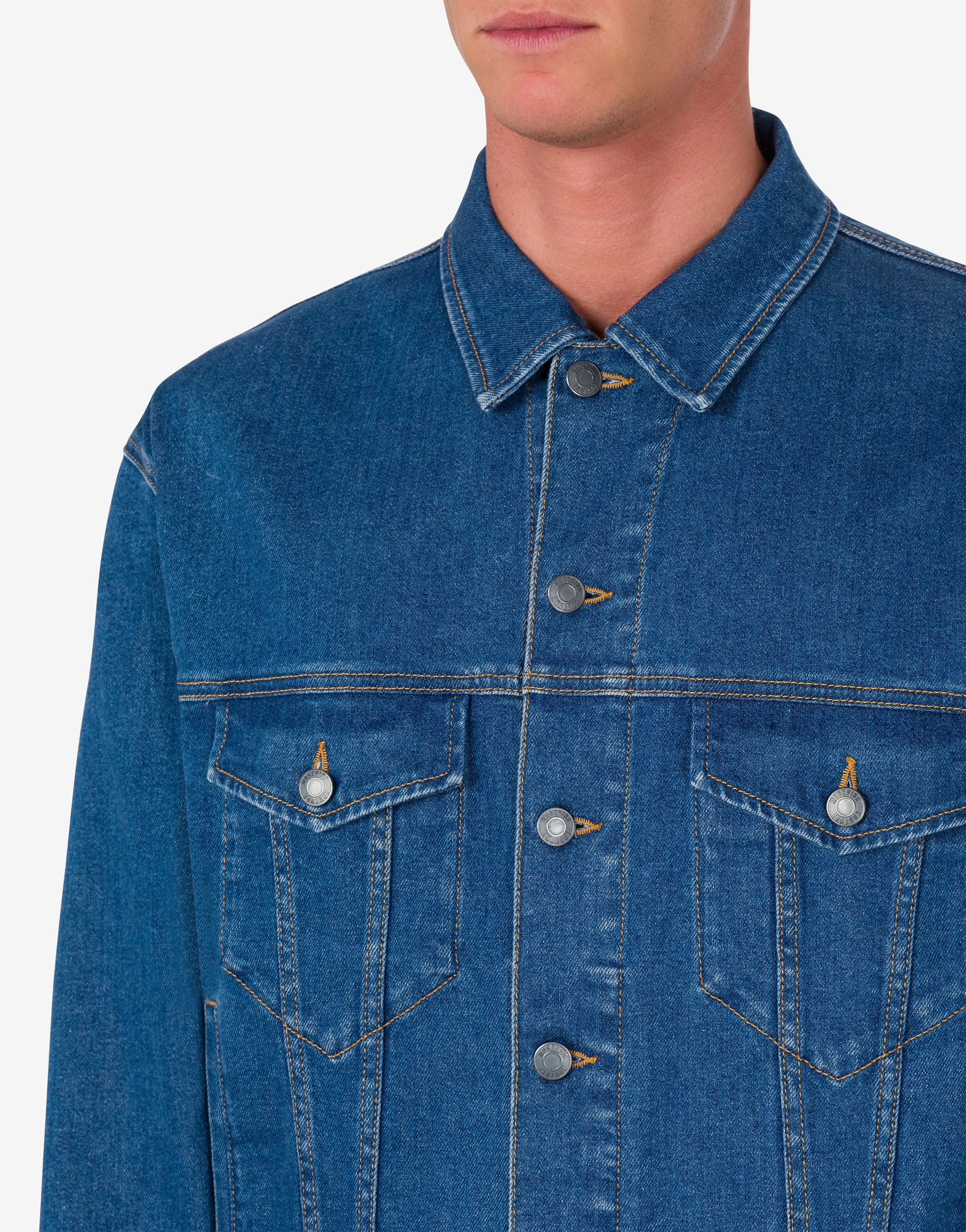 TEDDY PATCH STRETCH DENIM JACKET - 4