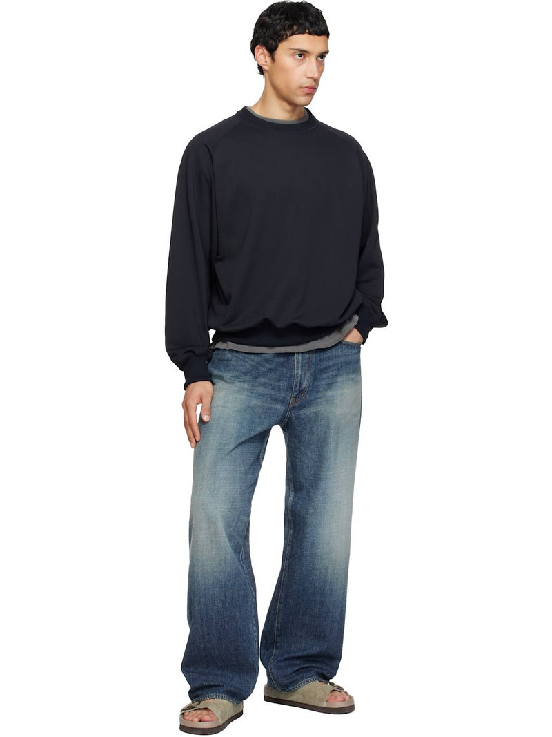 Nanamica Black Polyester Pile Crew Neck Sweatshirt outlook