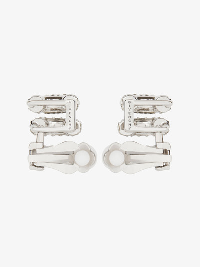 Givenchy STITCH CLIP EARRINGS IN METAL WITH CRYSTALS outlook