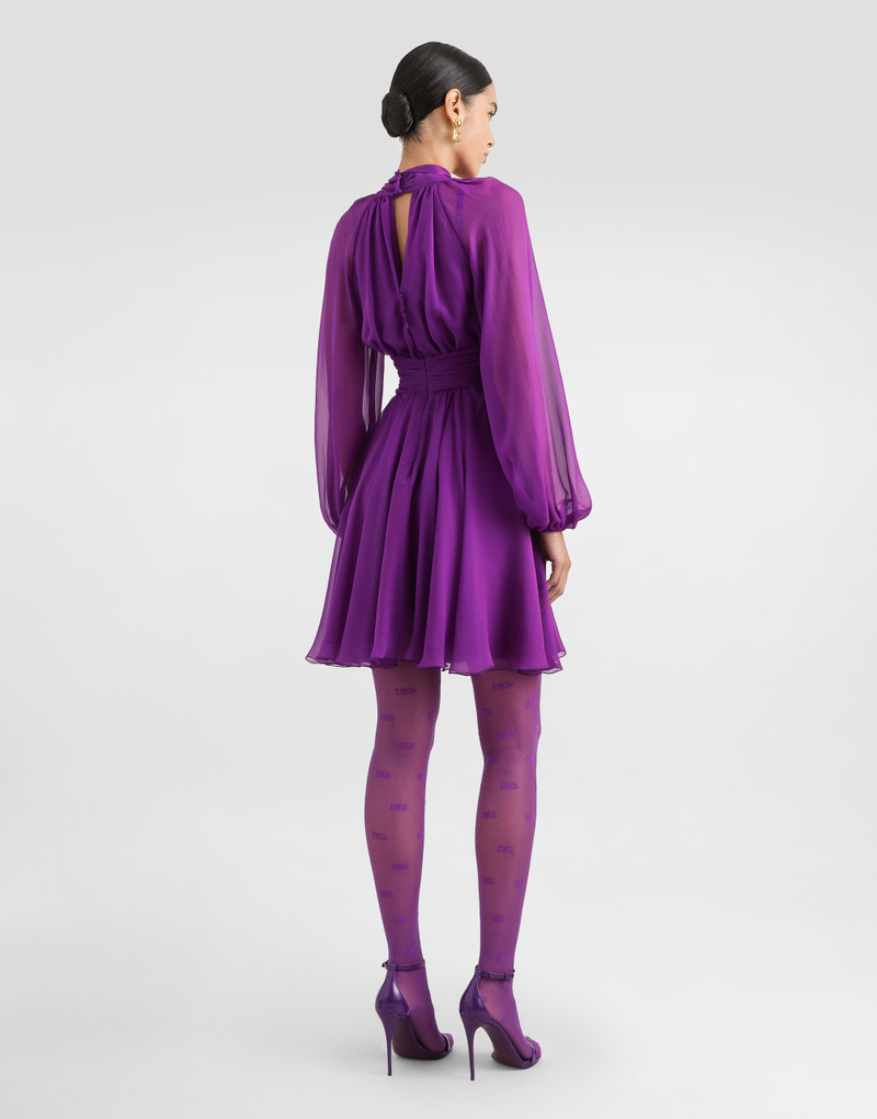 Chiffon dress with draping 3