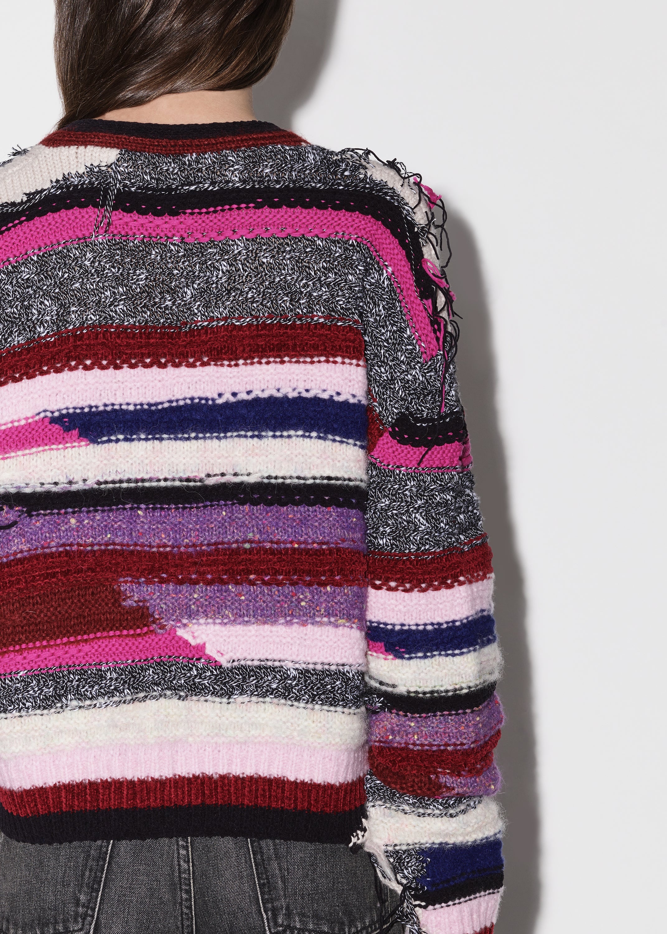 MULTI YARN STRIPE CARDIGAN - 7