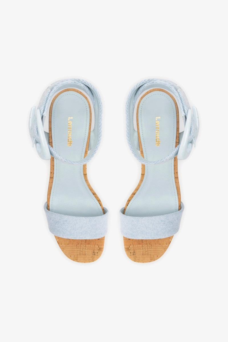 Dolly Verona Low Sandal In Maya Denim and Natural Cork 7