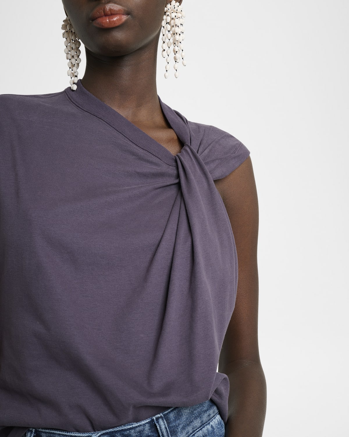 Nayda Asymmetric Cotton T-Shirt - 5