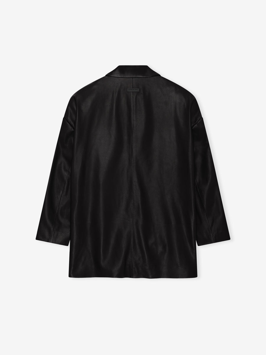 Leather Relaxed Blazer - 4