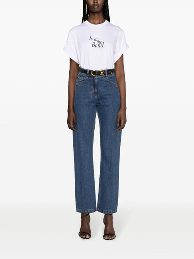 Victoria Beckham slogan-print organic cotton T-shirt outlook