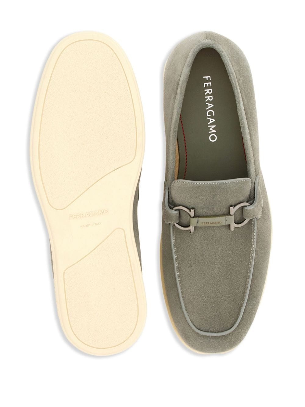 Gancini suede loafers - 5