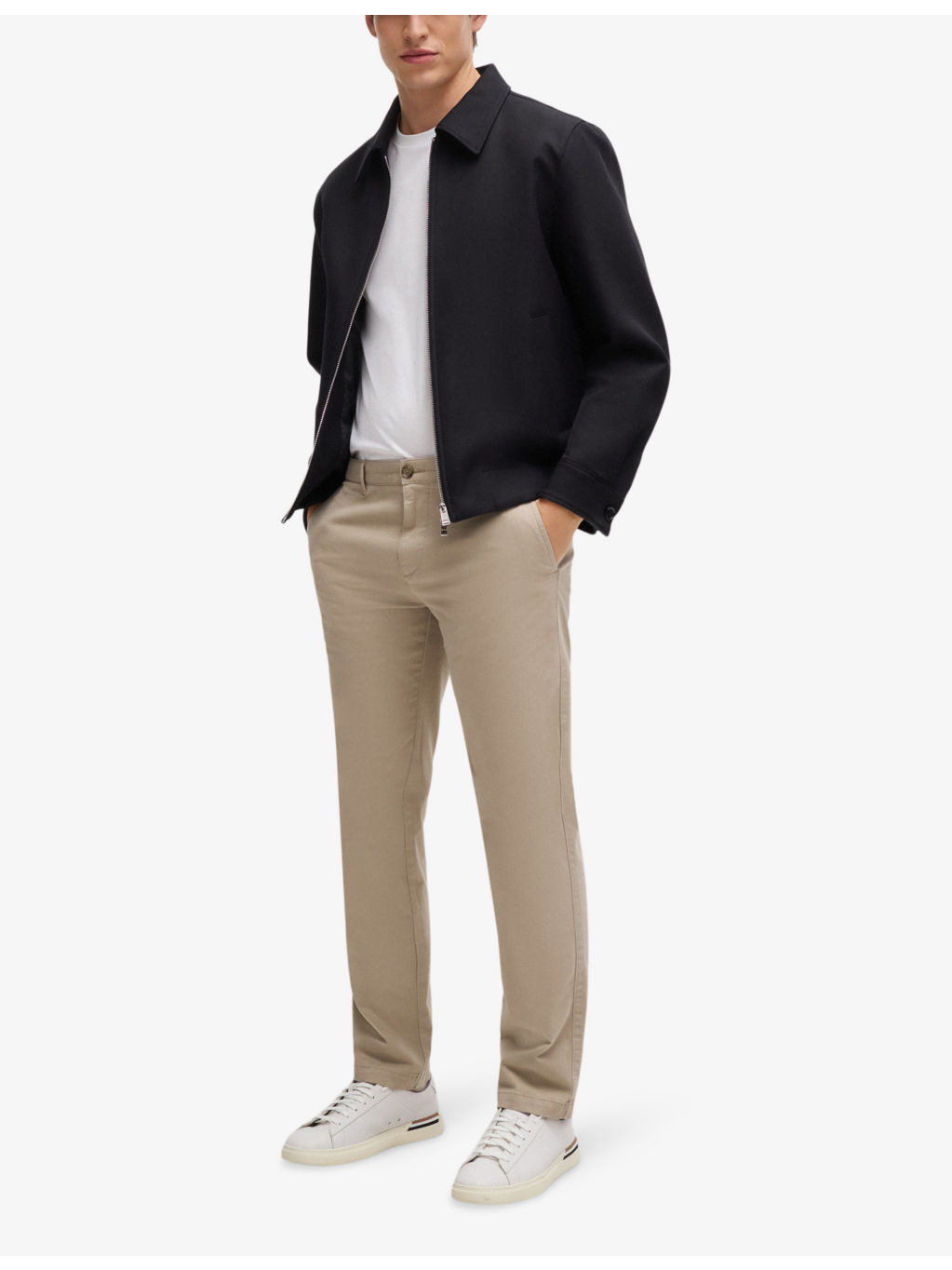Slim-fit straight-leg stretch-cotton chinos - 2