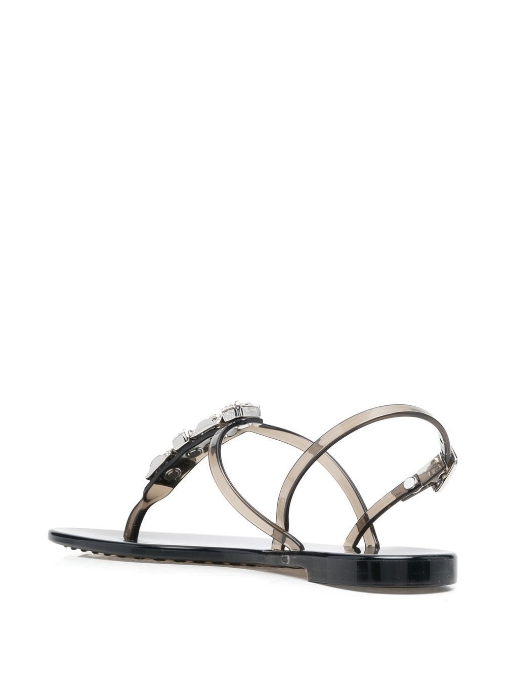 crystal-embellished jelly sandals - 3