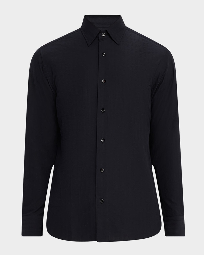 Men's Cotton Tonal Stripe Sport Shirt 1
