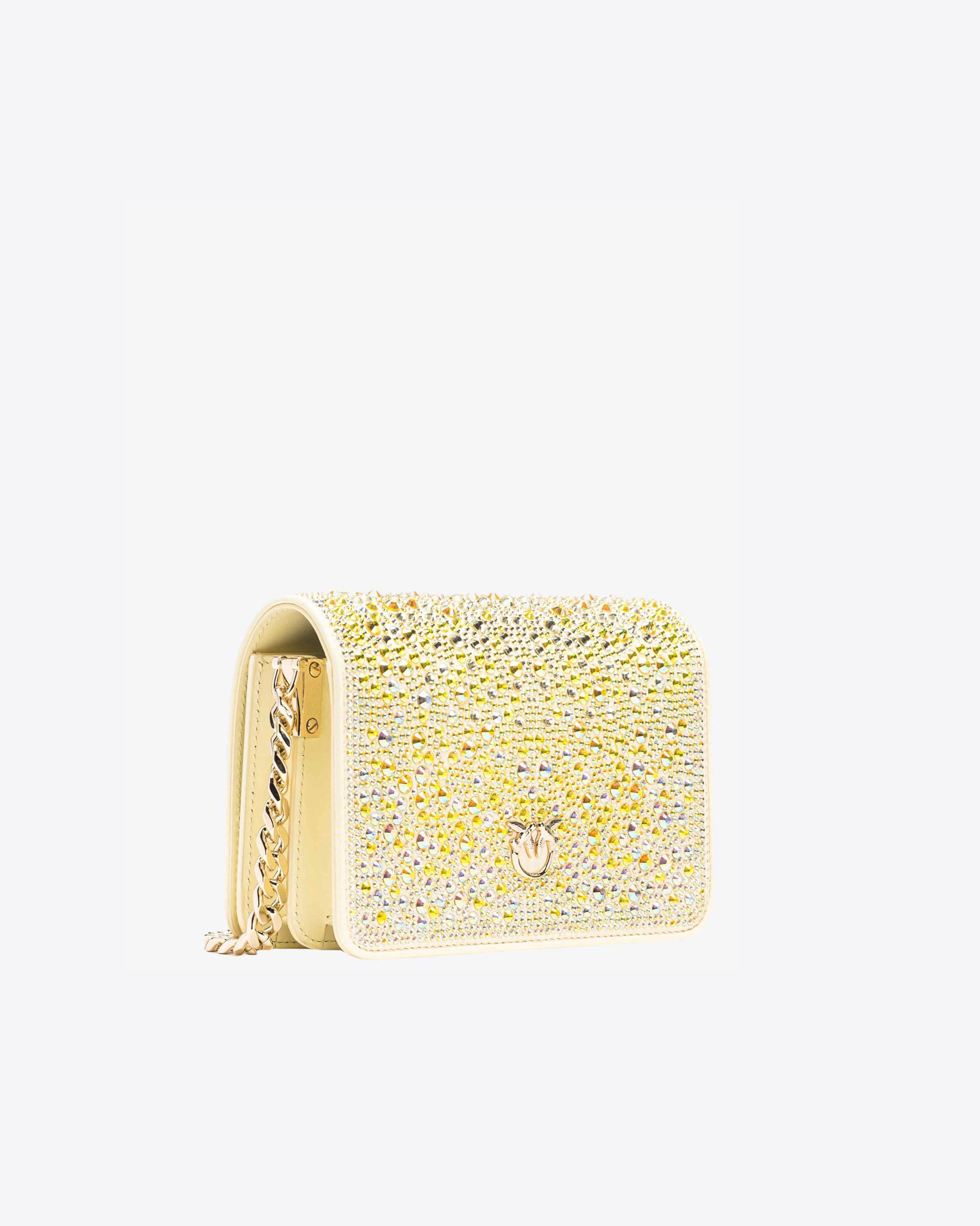 PINKO GALLERIA FULL-RHINESTONE MINI LOVE BAG CLICK - 2