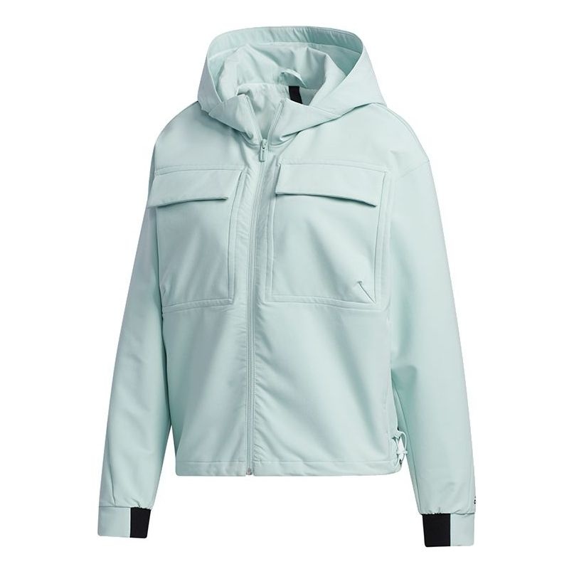 (WMNS) adidas Style Shell Jkt Casual Sports Hooded Jacket Light Blue GR3737 - 1