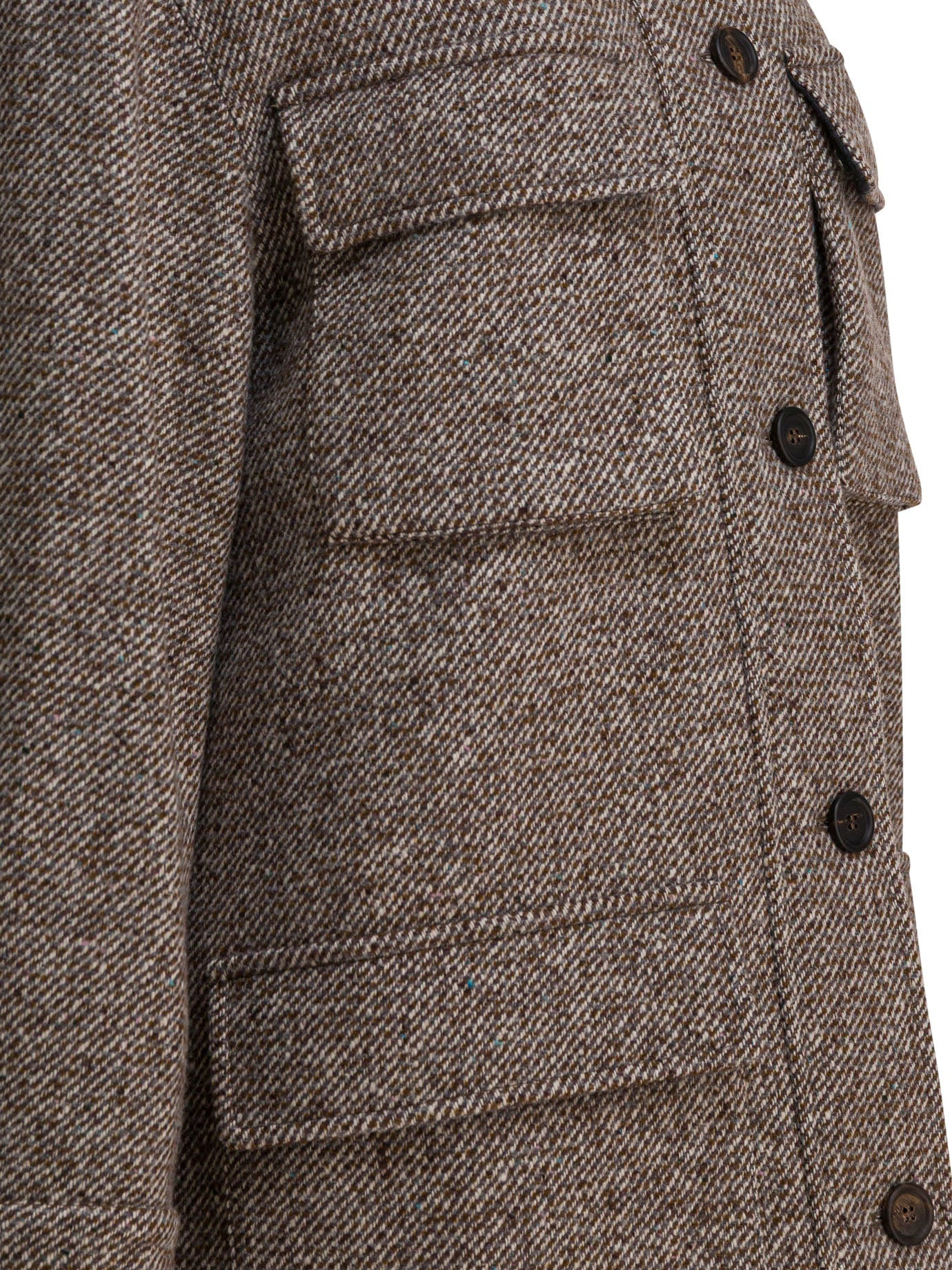 Brunello Cucinelli Women Coat In Diagonal Mélange Of Virgin Wool And Silk - 4