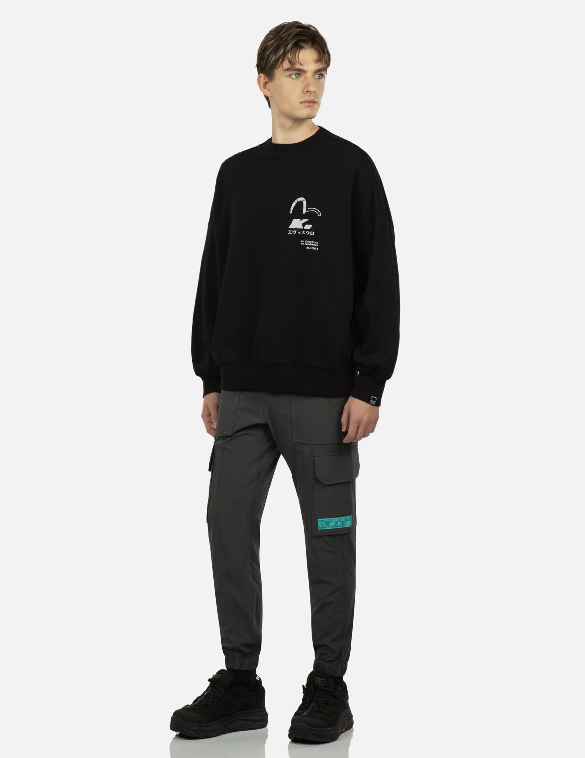 Logo Tape Oversized Sweatshirt - 3