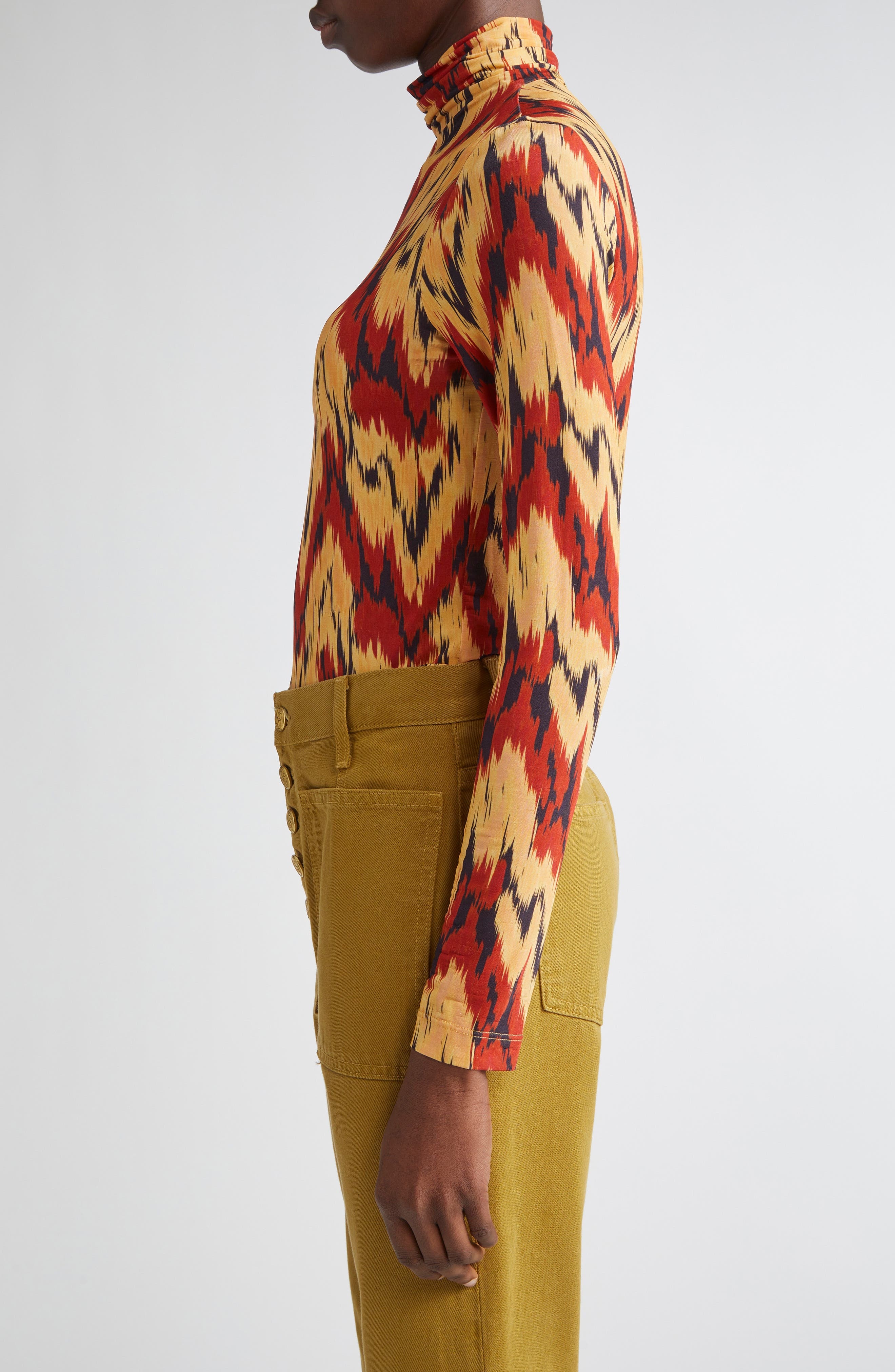 Ulla Johnson Aurelia Long Sleeve Turtleneck in Carnelian at Nordstrom - 4