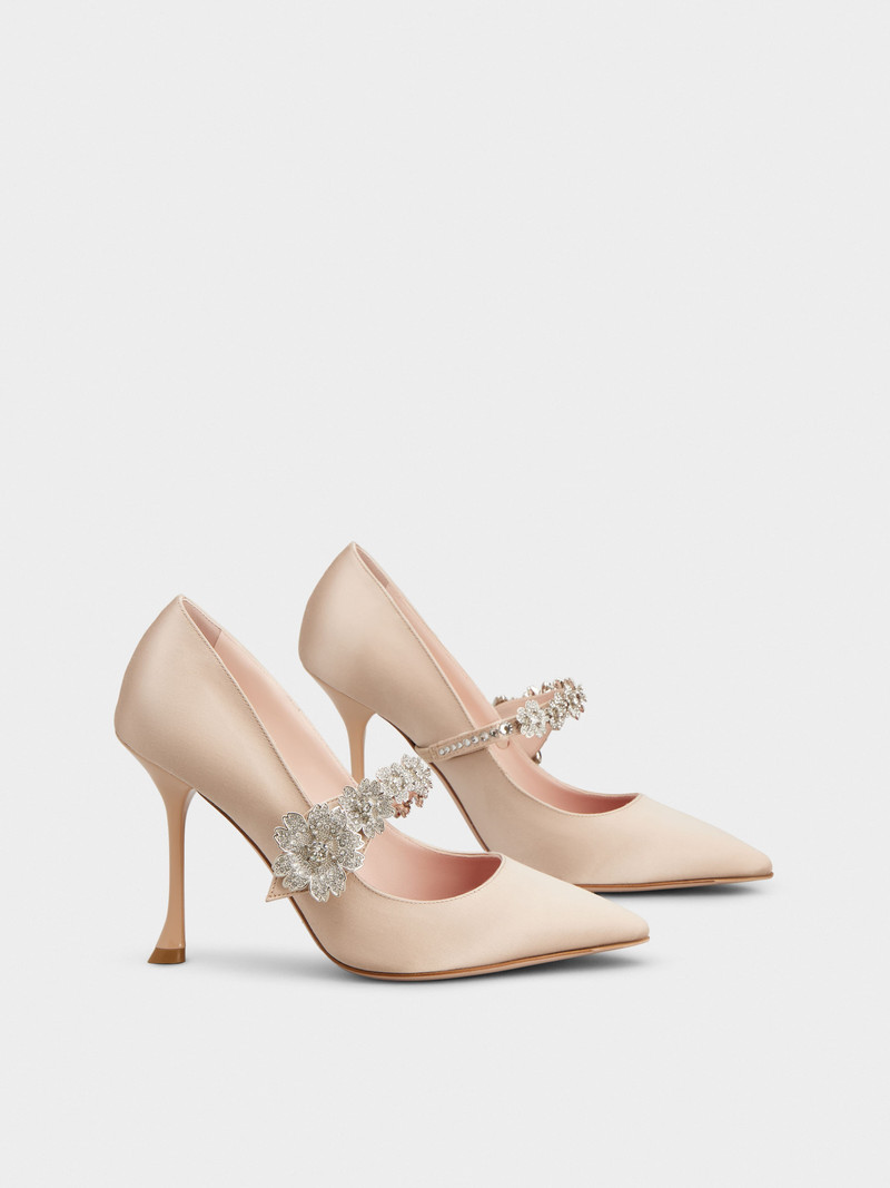 Bouquet Flower Babies Pumps in Satin 2