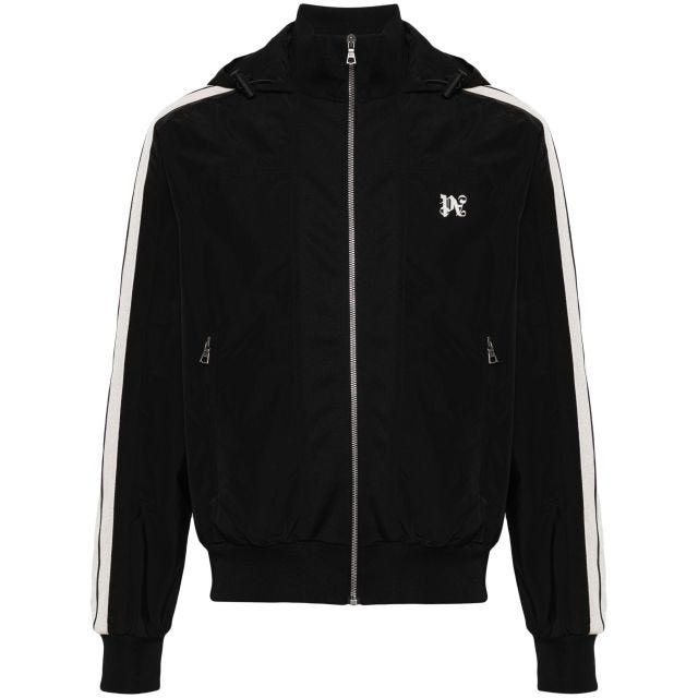 Monogram-embroidered track jacket - 1