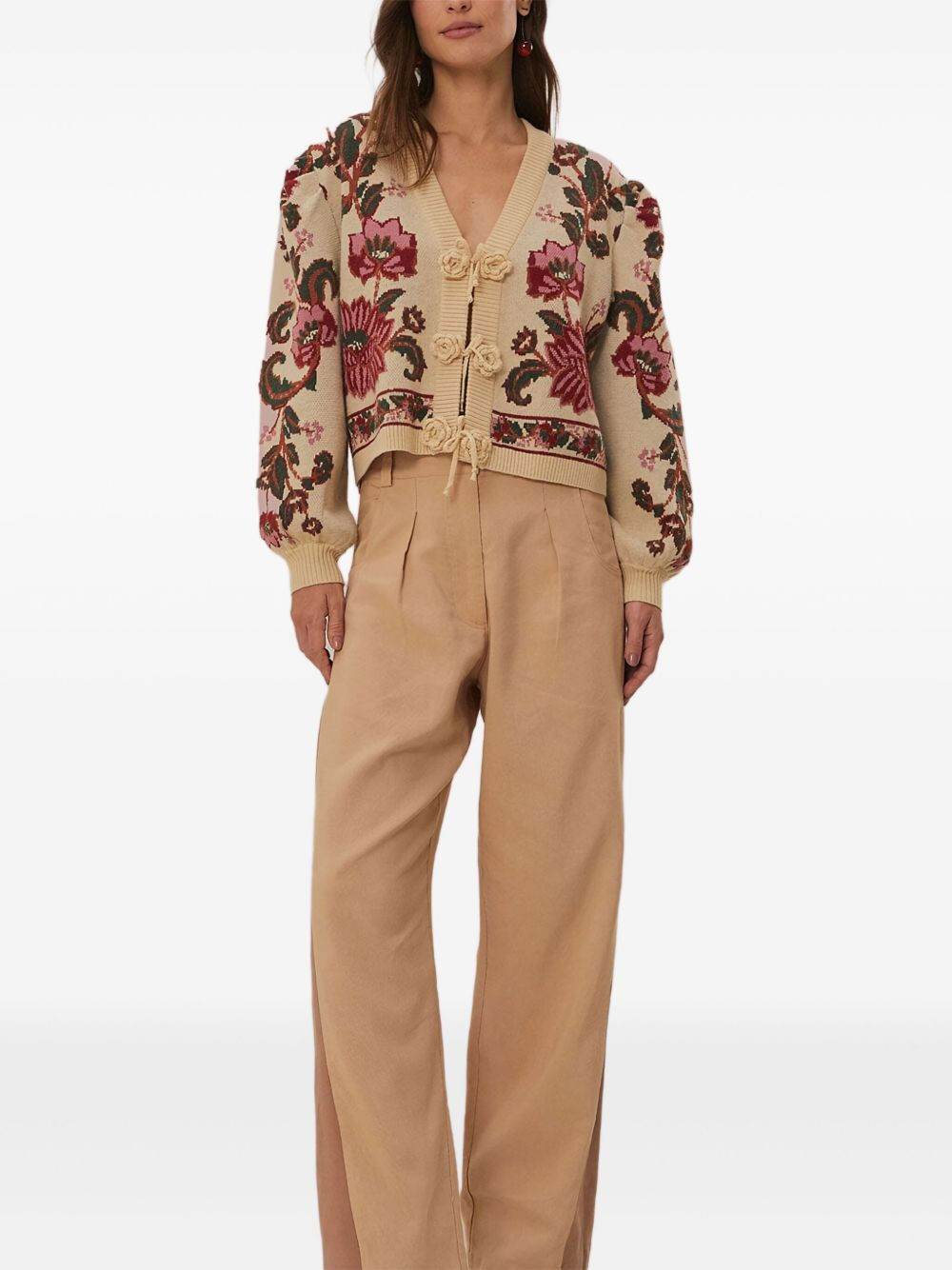 pleated side-panel trousers - 4