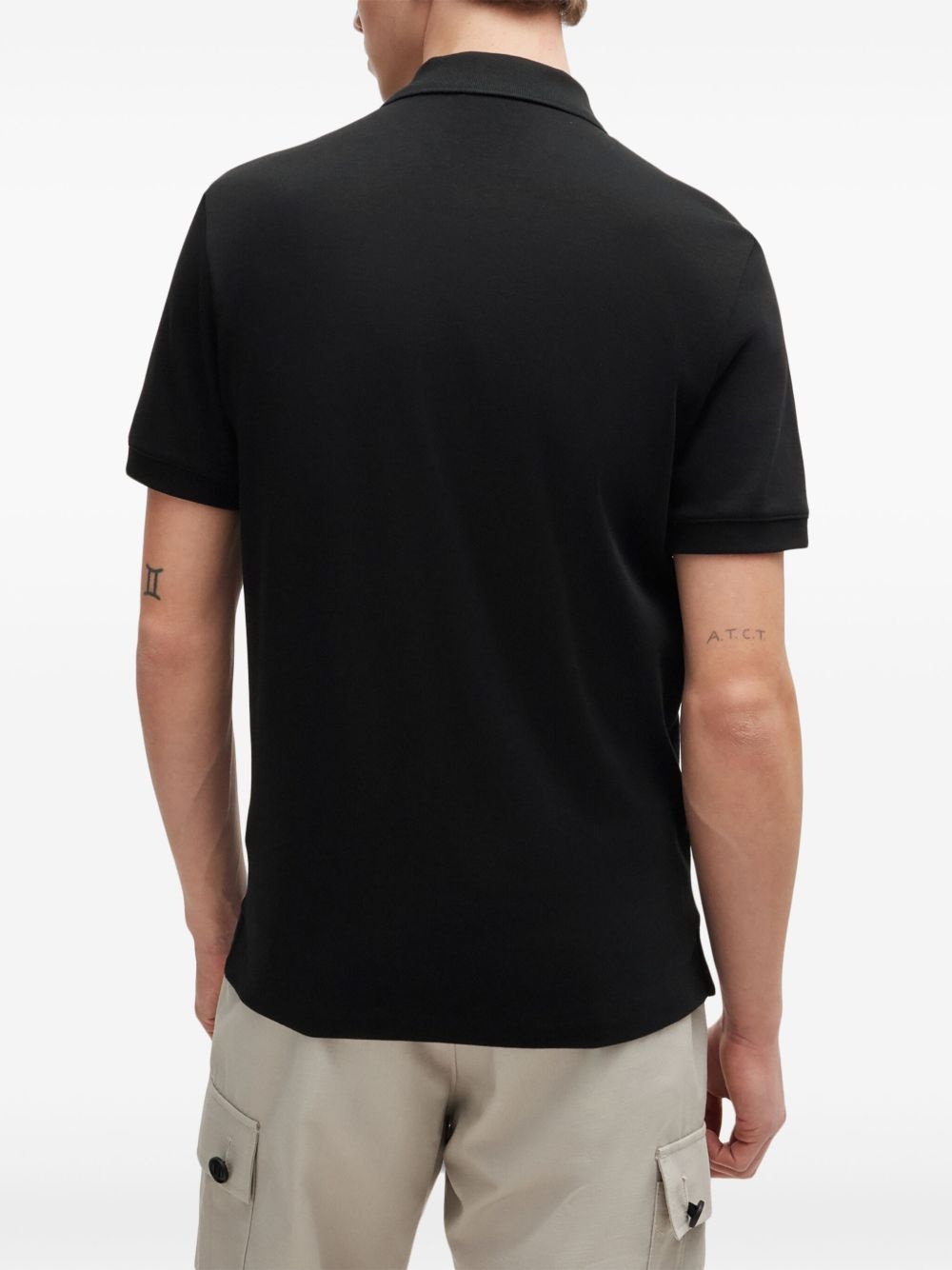 logo-print cotton polo shirt - 4