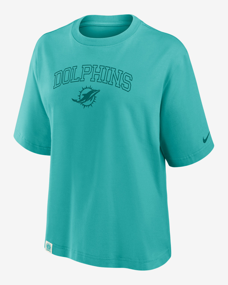Miami Dolphins Arch Boxy Women's Nike NFL T-Shirt 1
