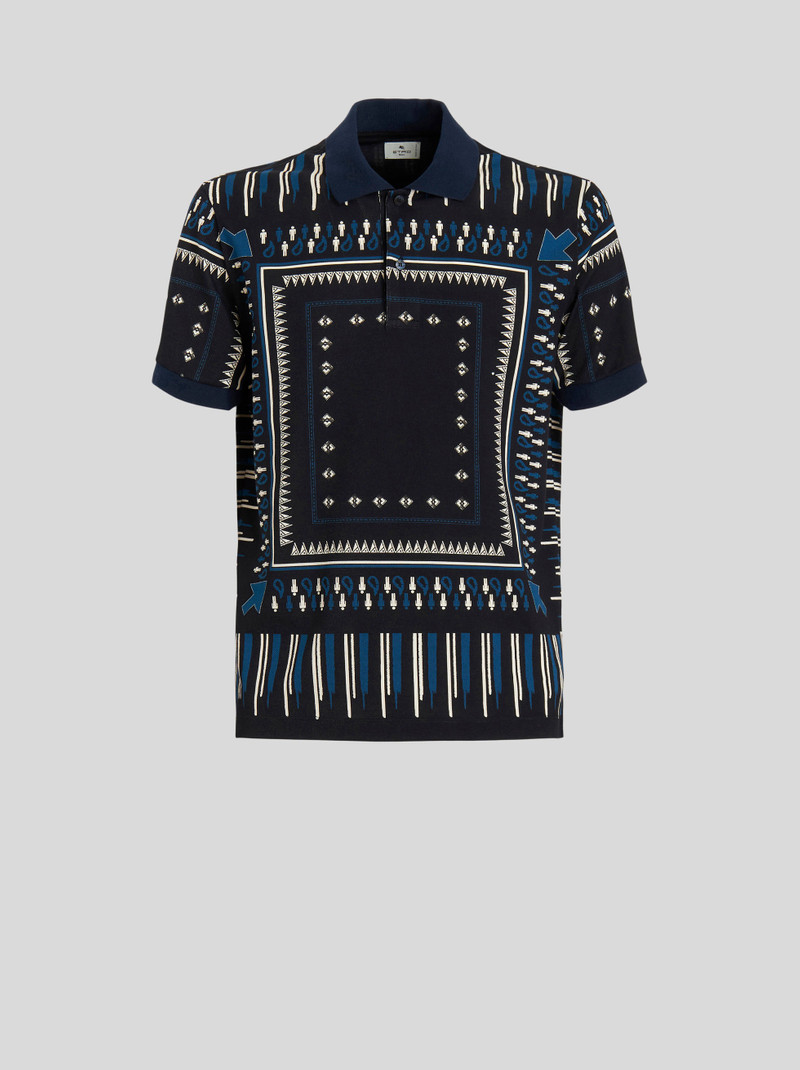 GEOMETRIC PRINT POLO SHIRT 1