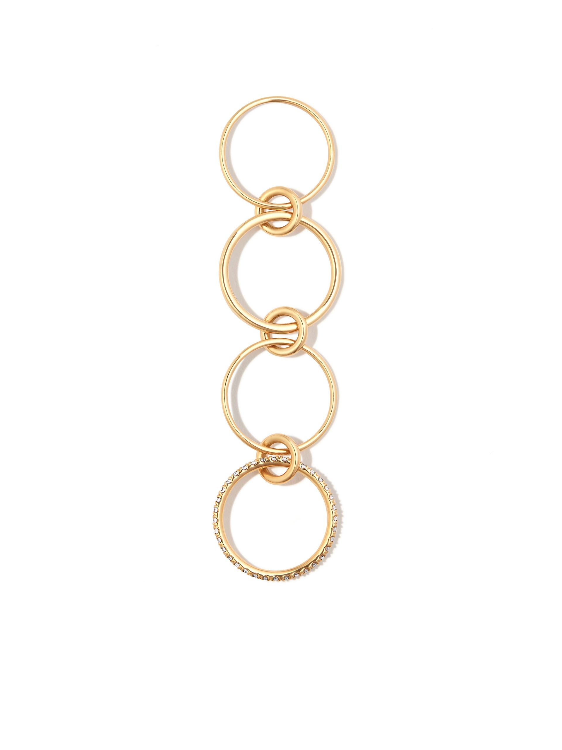 18K yellow gold Pisces diamond ring - 3