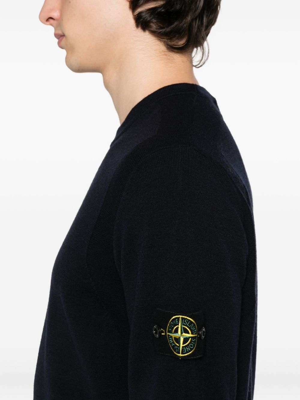 logo-patch crew-neck sweater - 5