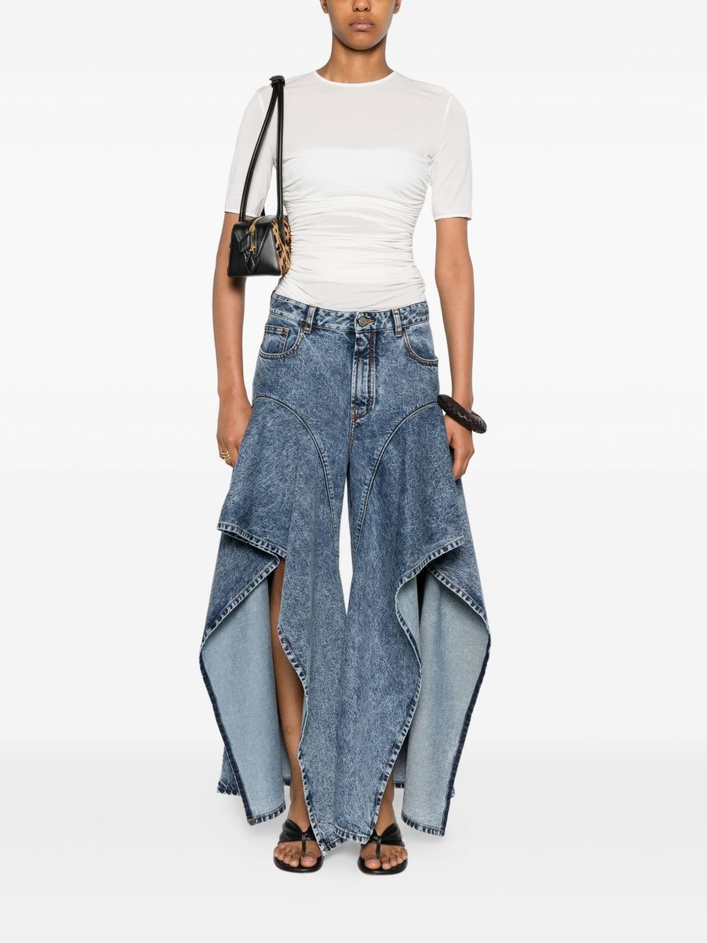 Ruffle denim jeans - 5