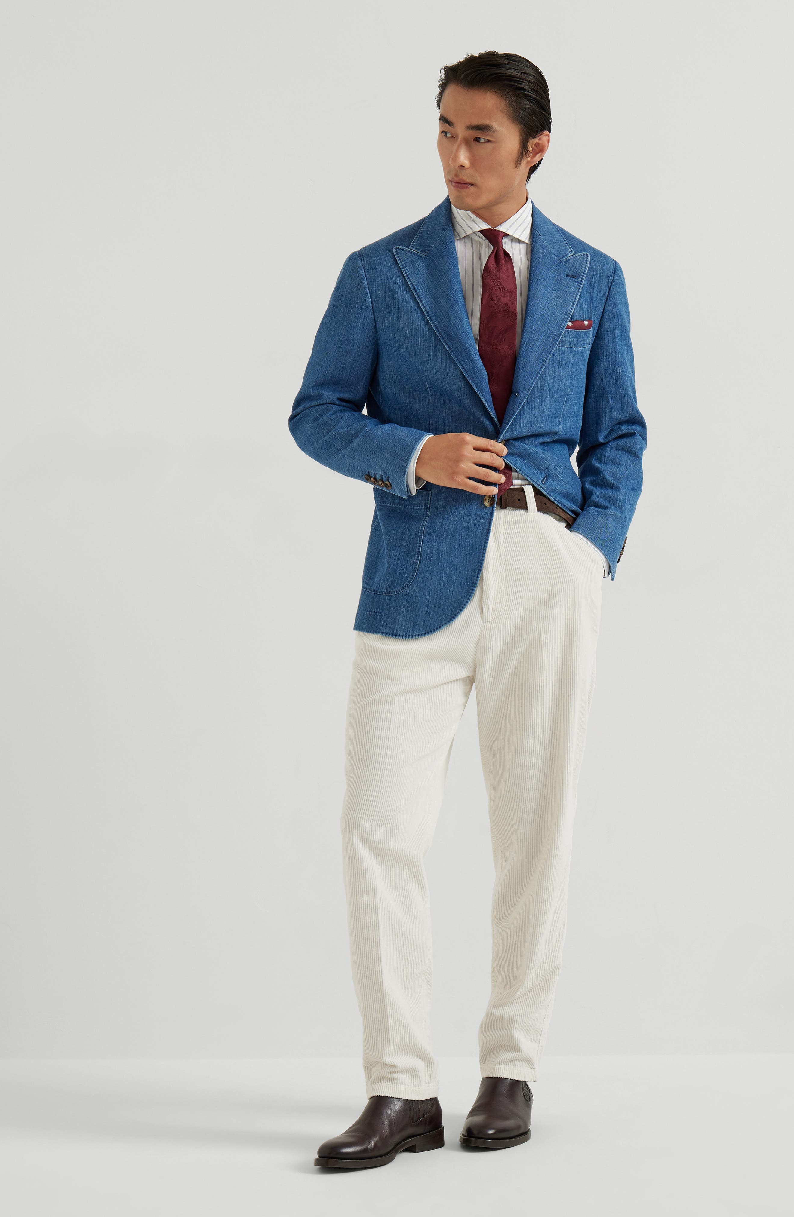 Brunello Cucinelli Denim blazer in Medium Denim at Nordstrom - 6