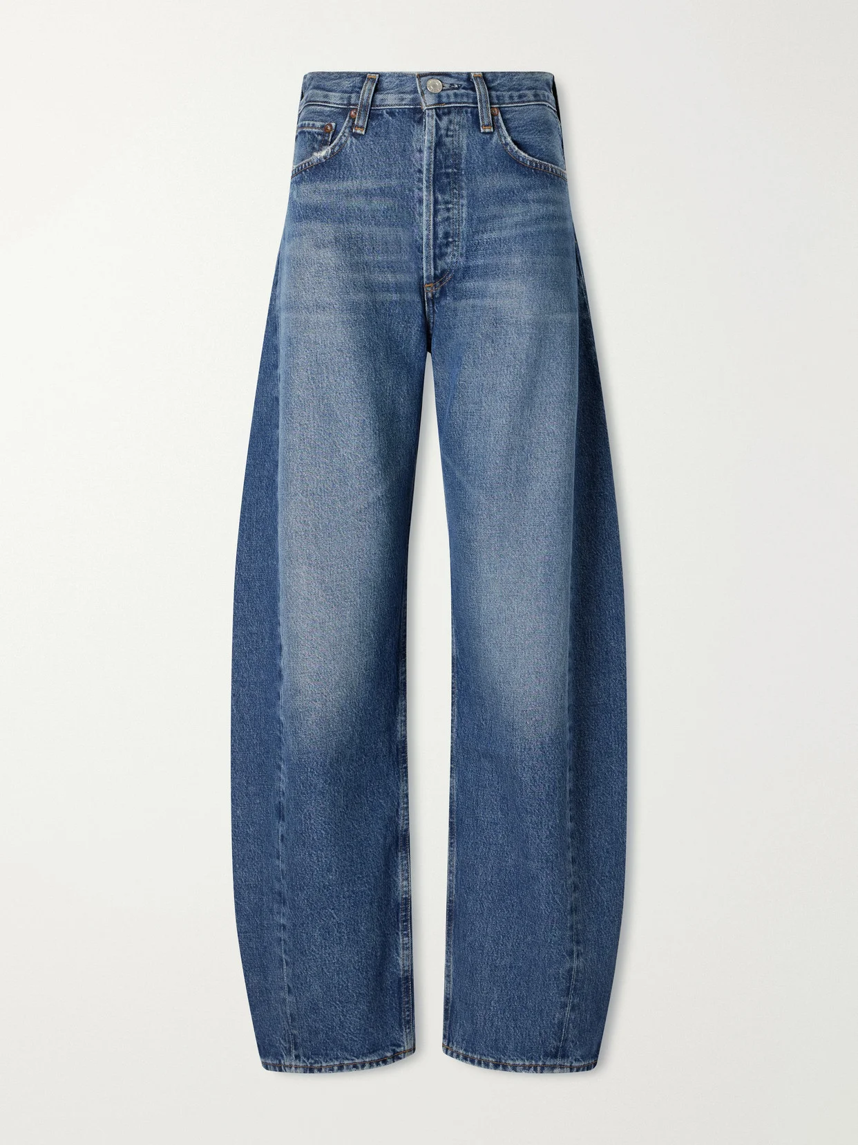 Luna Pieced High-rise Barrel-leg Jeans - 1