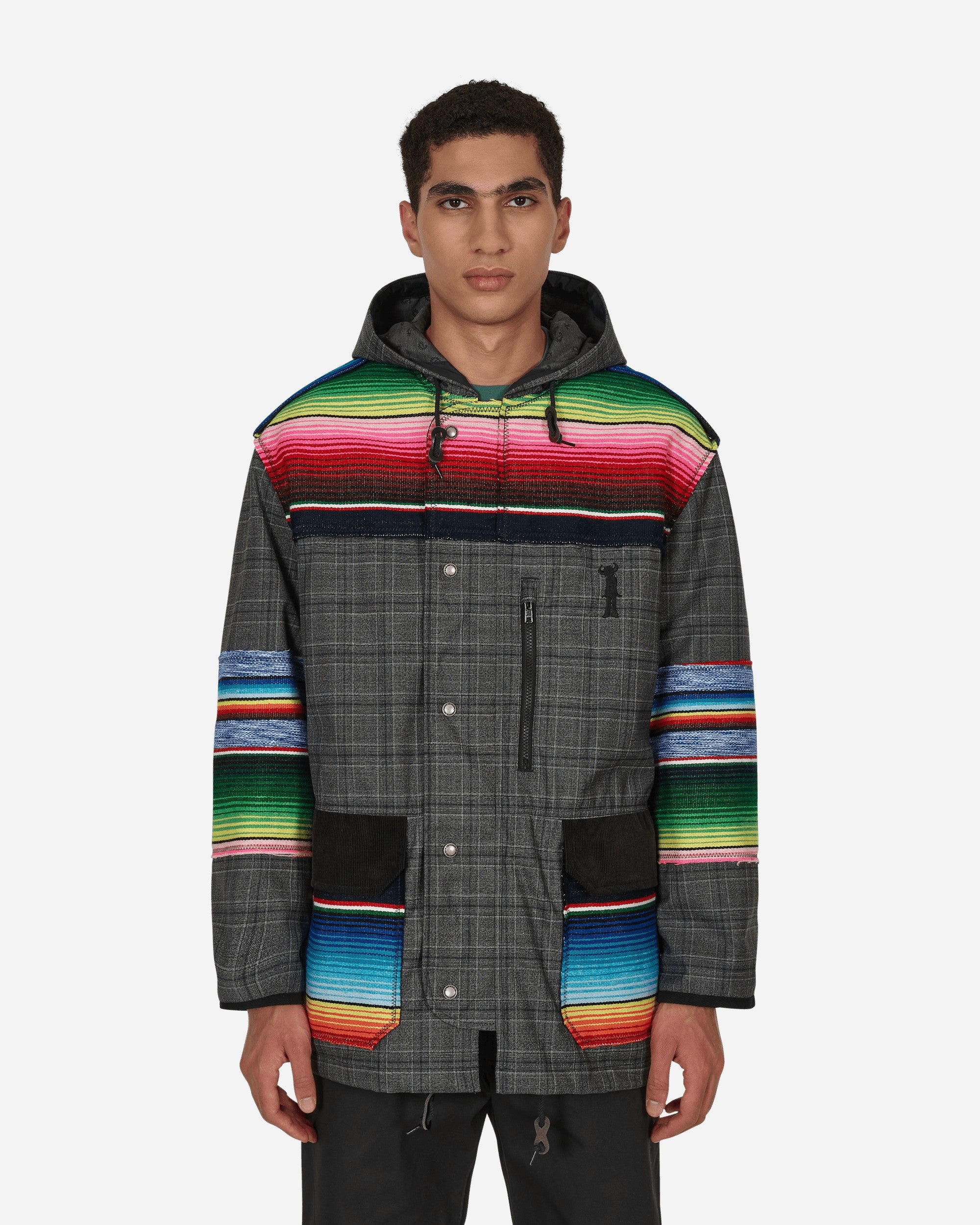Jay Kay Striped Check Jacket Grey - 1