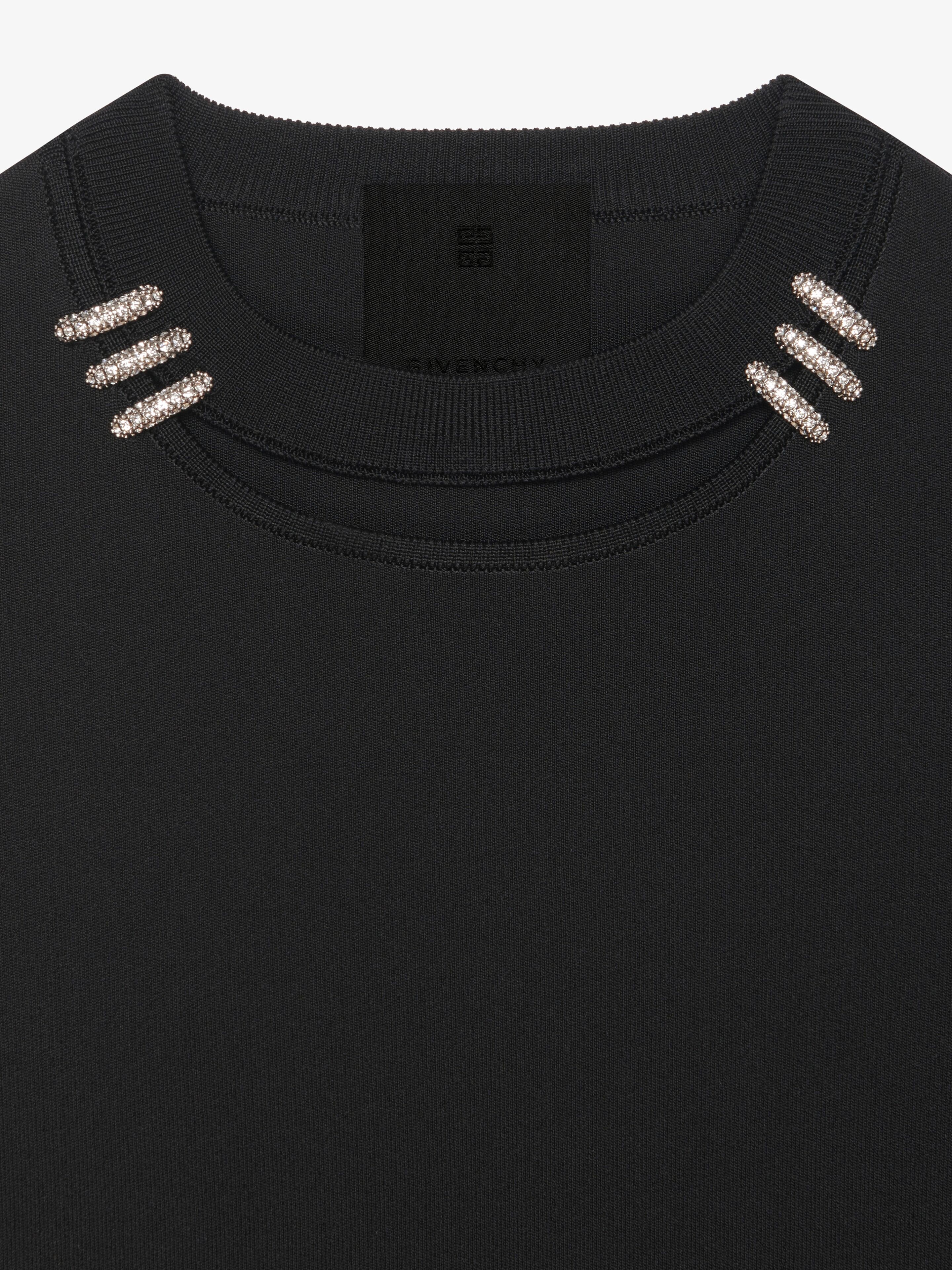 SWEATER IN PUNTO MILANO WITH CRYSTAL DETAILS - 5