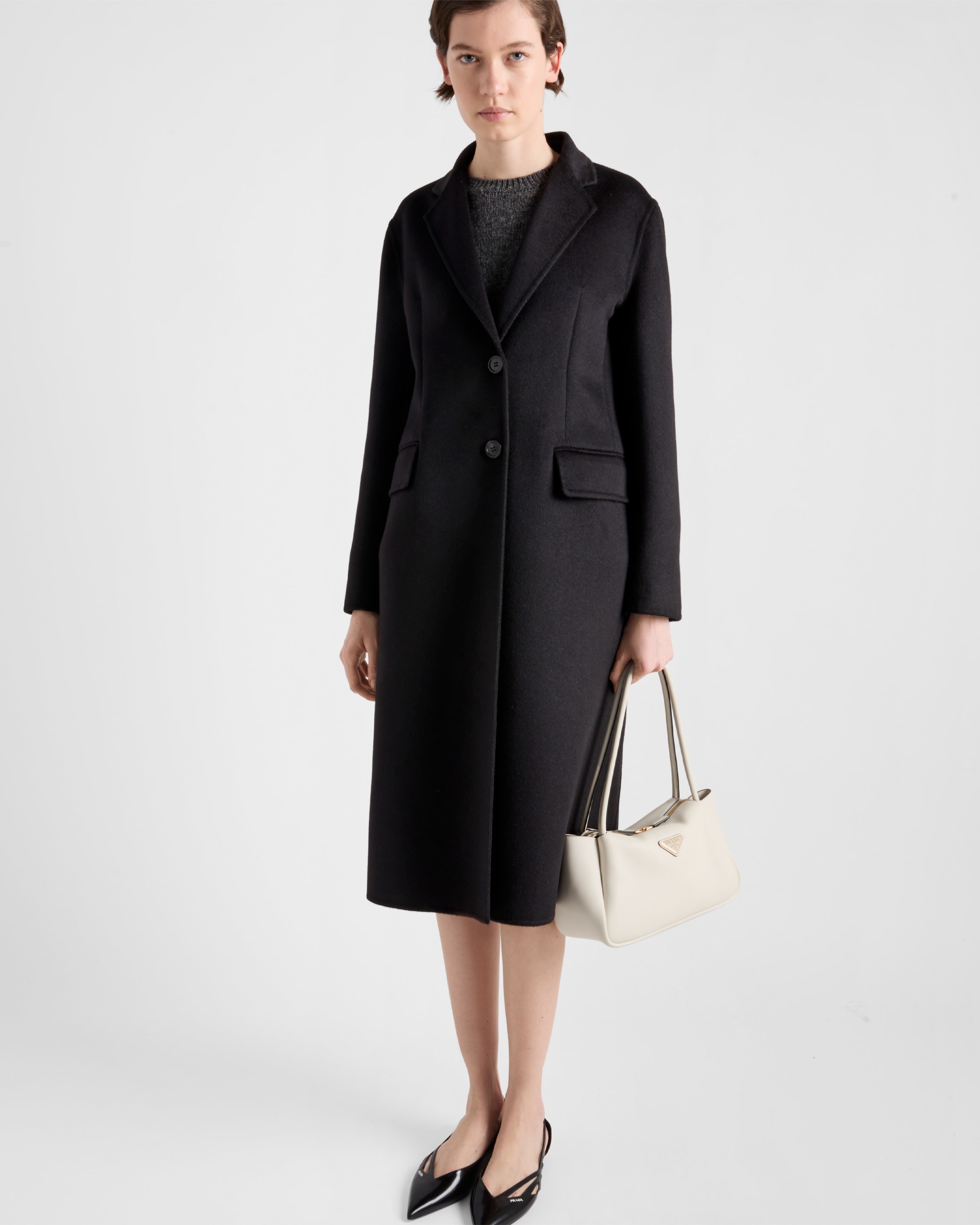 Single-breasted cashgora coat - 4