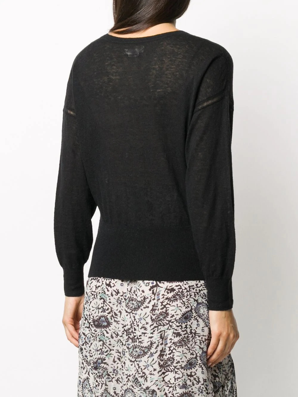 fine-knit round neck jumper - 4