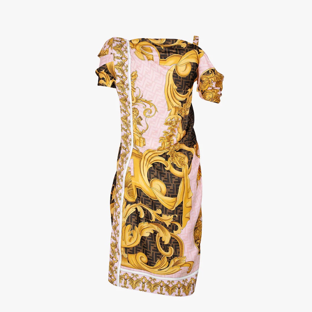 Fendace multicolor silk dress - 2