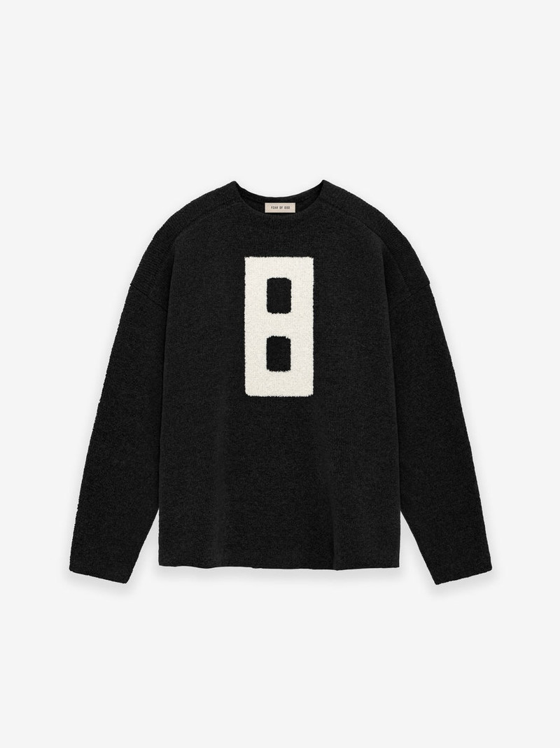 Wool Boucle Straight Neck Sweater 1