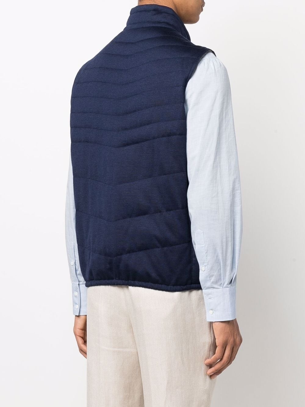 quilted zip-up gilet - 4