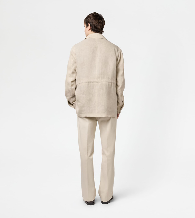FIELD JACKET IN LINEN - BEIGE 3