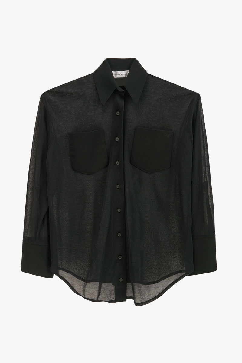 Pocket Detail Shirt In Black - 1