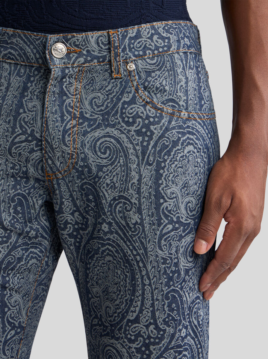JEANS WITH PAISLEY MOTIF ALL OVER - 3