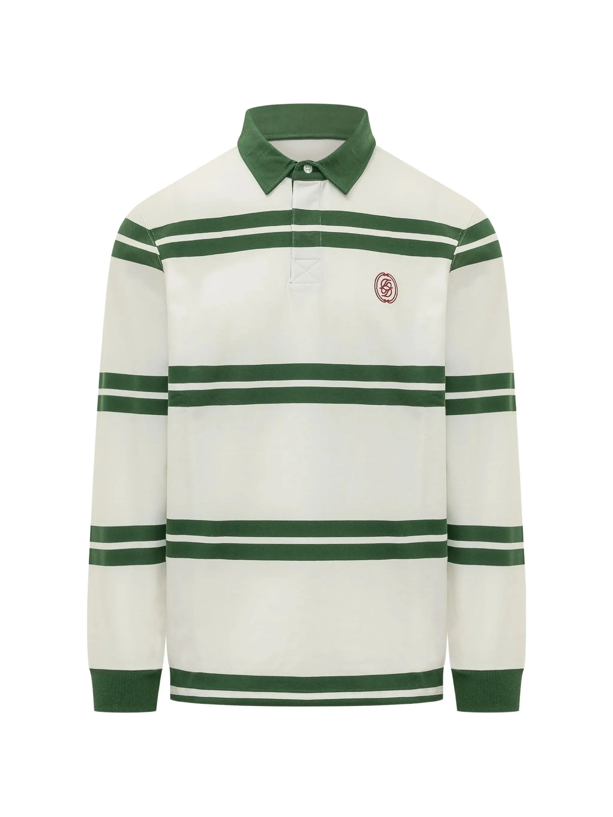 Drole De Monsieur Striped Long-sleeve Polo Shirt - 1