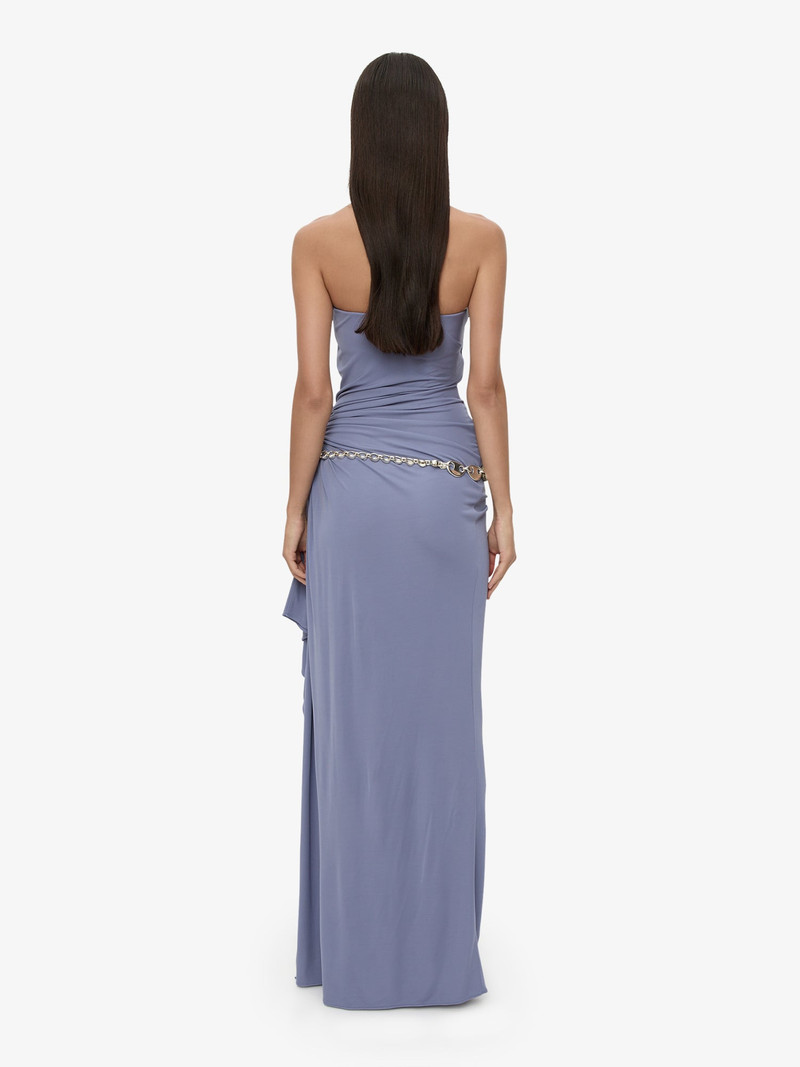 Crystal Cable Chain Strapless Gown 5