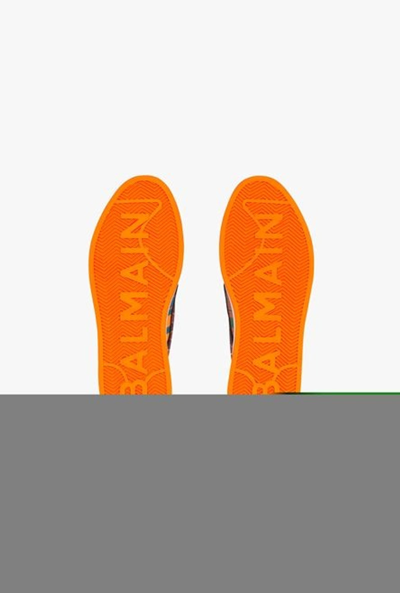 Multicolor needlepoint B-Court high-top sneakers with Balmain monogram 5