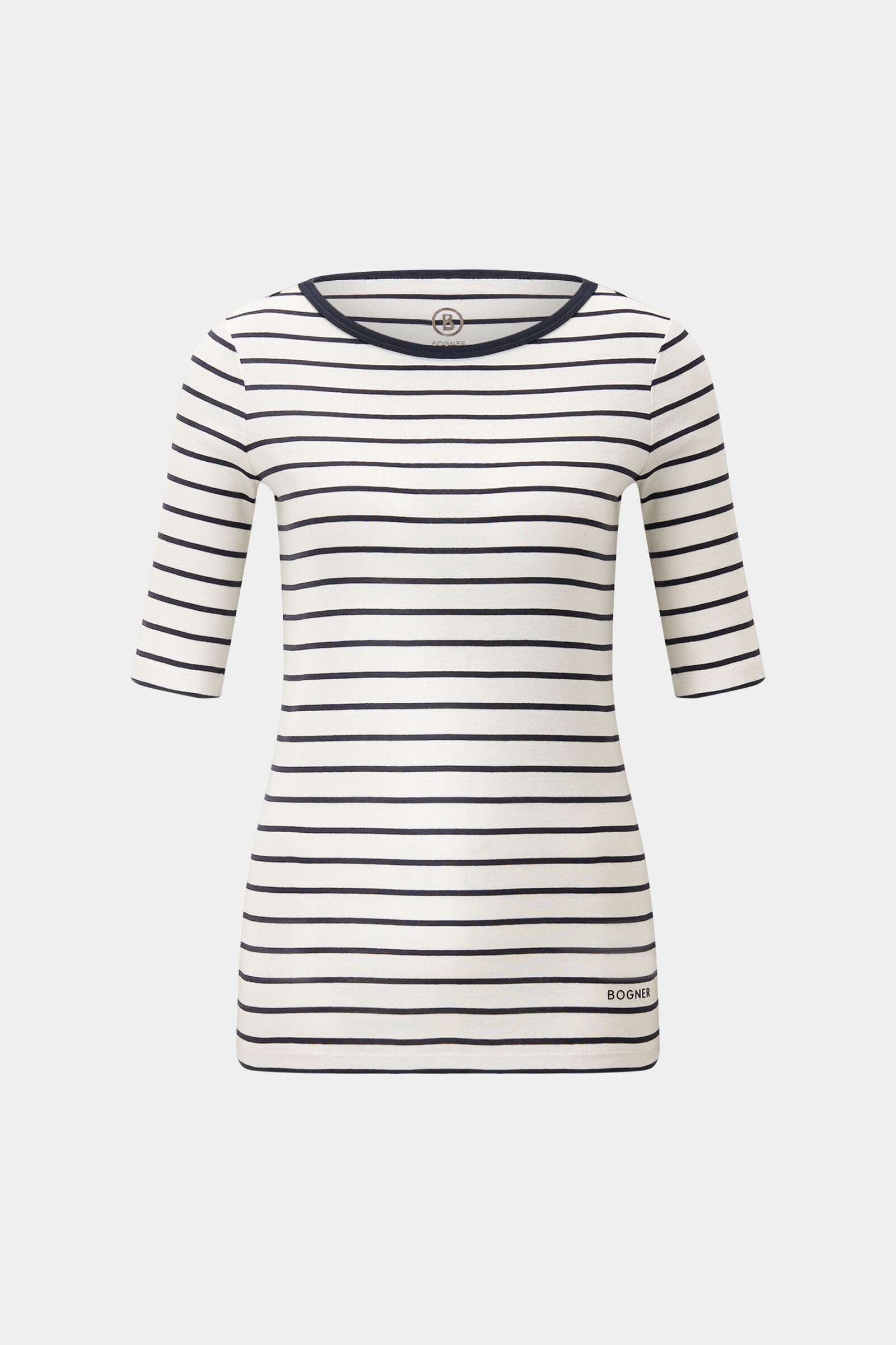 Louna T-shirt in White/Dark blue - 1