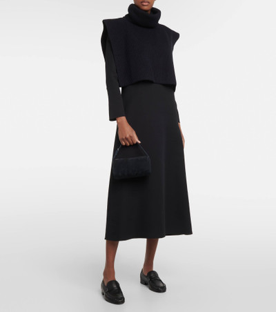 The Row Eppie ribbed-knit cashmere collar outlook