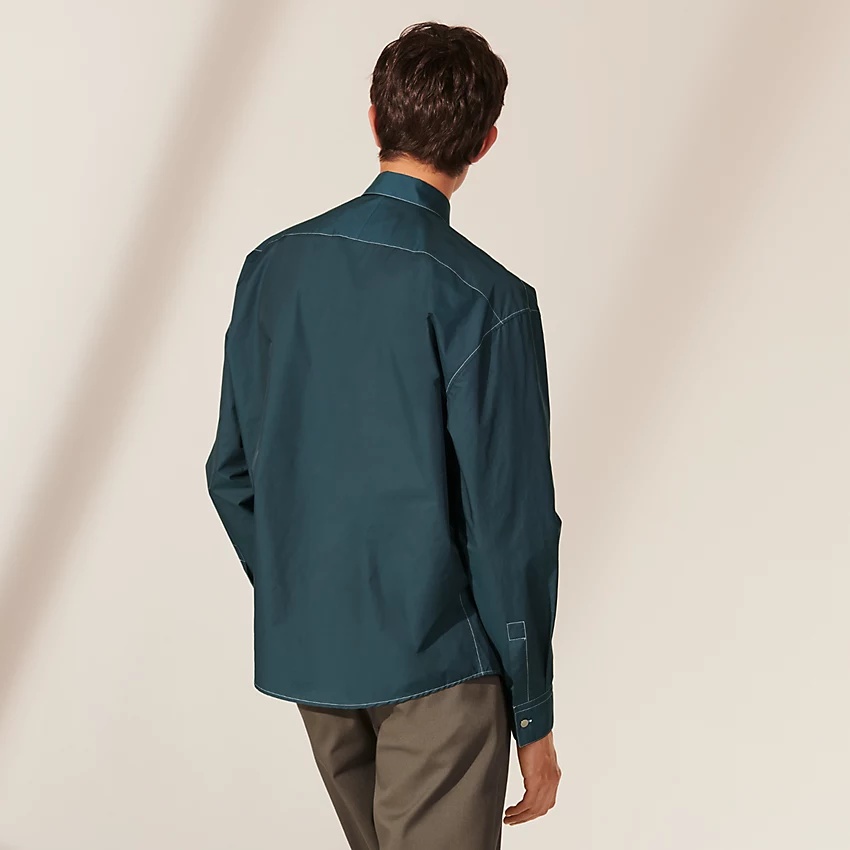 Boxy fit shirt with flexible collar - 3
