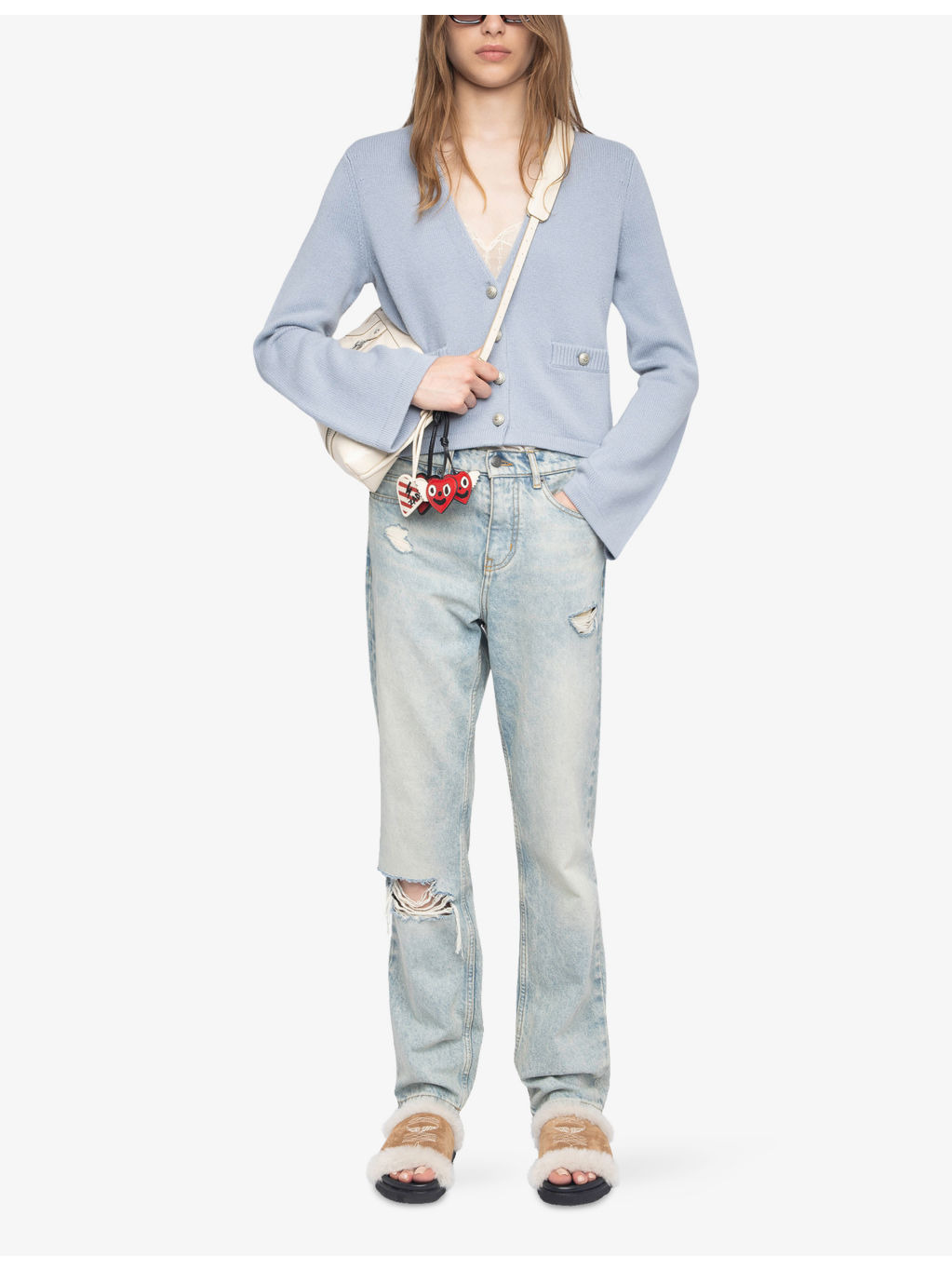 Nolly V-Neck Button-Down Wool And Cashmere-Blend Cardigan - 2